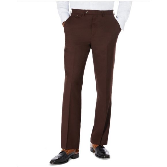 Tayion Pants Tayion Mens 75 Classic Fit Brown Suit Pants 4x30 Poshmark